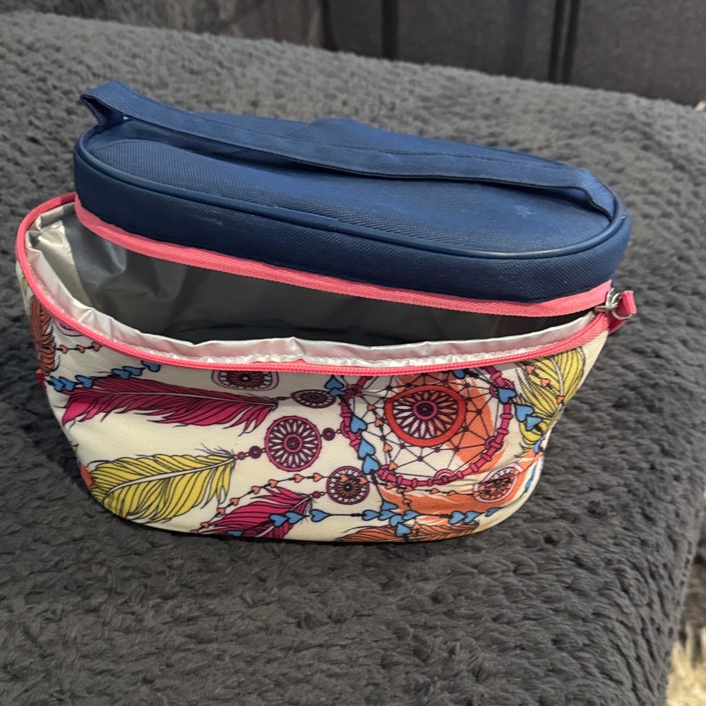 Thermos Blue and Pink Dreamcatcher Cosmetic Bag